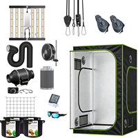 Kits de serres de culture intelligentes et automatiques 4x4 5x5 avec éclairage LED intégré, série complète 600D, pour plantes, de la marque USA Stocks, avec éclairage LED de culture à LED de 16 ans de durée de vie.