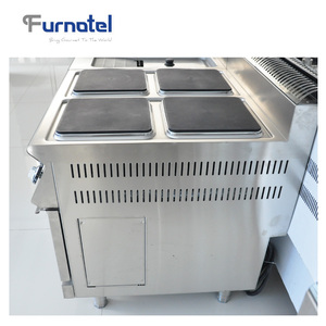 Bếp Điện Thương Mại Hạng Nặng Với 4 Phần Trên Nồi Hơi (Tấm Vuông) Và Lò Nướng - Product Image 4