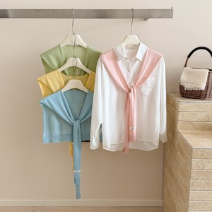 Sciarpa Lunga in Maglia Tinta Unita per Donna Musulmana, per Tutte le Stagioni, da Indossare in Ambienti Climatizzati, come Gilet o <span class=keywords><strong>Camicia</strong></span> Annodata - Product Image 4