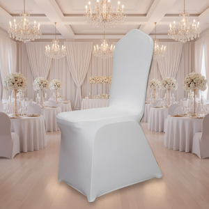 Nouvelle Housse de Chaise Universelle Élastique en Polyester Imprimé Écologique pour Hôtels, Banquets et Mariages, avec Jupe Pare-Soleil en Tissu Air Layer et Housse de Tabouret - Product Image 2