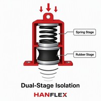 Isolateur de suspension à ressort en acier galvanisé à double déplacement, flexible, en 60Si2Mn, résistant à la corrosion structurelle, pour usage hospitalier et en salle de sport