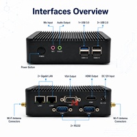 Mini PC industriel sans ventilateur Intel Celeron J1900 J1800 N2840 double LAN pour ordinateur embarqué VGA en stock