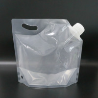 Poche de stockage pliable en plastique de 1 gallon avec bec verseur pour conteneur d'eau, gourde d'urgence, sport de plein air, camping, stockage d'eau