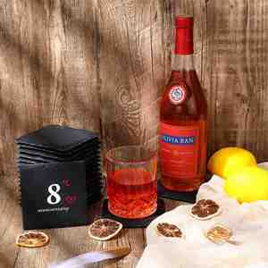 Eco Friendly Natural Cup Mat With Anti-Scratch Backing Accept Customize <b>Slate</b> Stone Coaster - Product Image 4