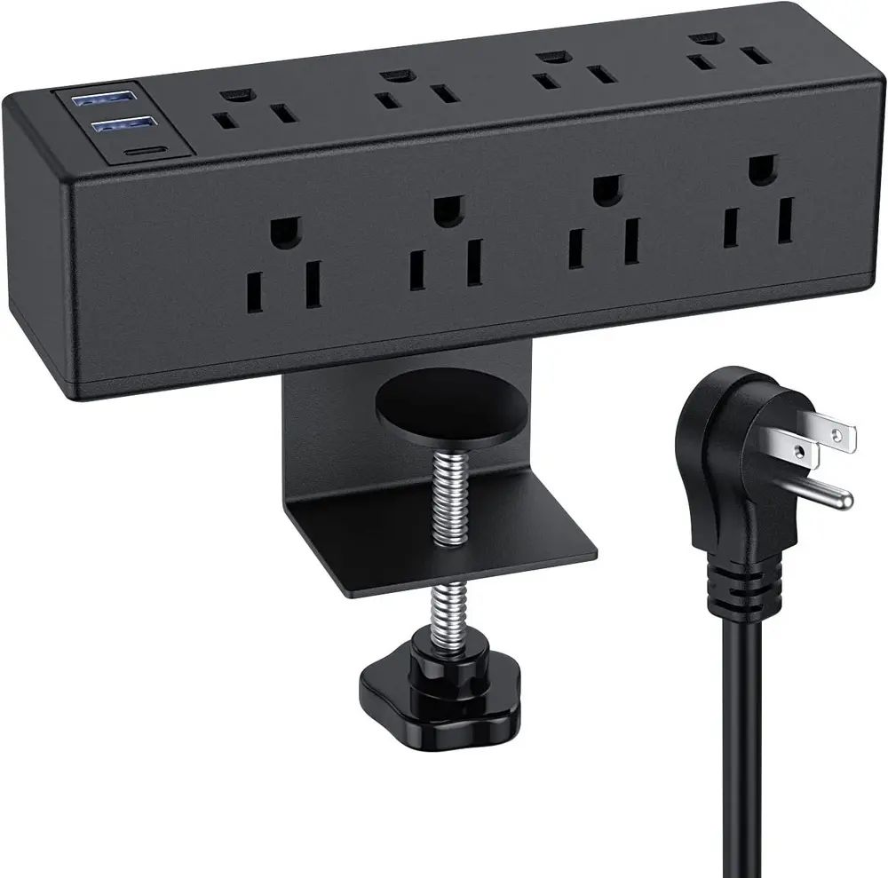 New chúng tôi loại đồ nội thất văn phòng 2 bên gắn trên Power Strip Outlet movable kẹp trên bàn kẹp Power Strip với 8 cửa hàng