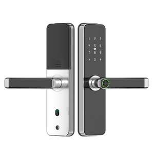 Dễ dàng cài đặt trong nhà cửa gỗ cảm ứng kỹ thuật số sinh trắc học xử lý khóa tuya Wifi vân tay mật khẩu khách sạn kiểm soát truy cập - Product Image 6