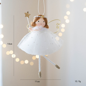 Nouveau produit, pendentif en forme de cœur-ange de style conte de fées, décoration d'arbre de Noël pour filles - Product Image 6