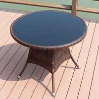 Chaise de salle à manger contemporaine en rotin et métal PU avec accoudoirs, idéale pour l'extérieur et l'usage commercial – Offre Spéciale