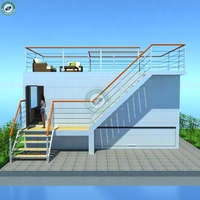 Piscine modulaire préfabriquée en conteneur avec terrasse sur le toit, piscine compacte et saine en forme de cube, piscine mobile dans un complexe hôtelier