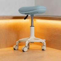 Repose-pieds professionnel pour salon de manucure, avec base ronde, confortable, pour spa des pieds, support réglable pour chaise