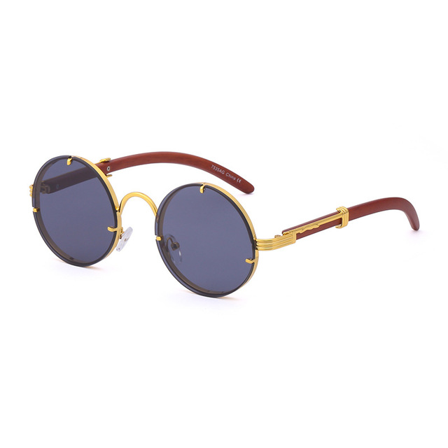 Vintage Small Round Punk Metal Wholesale Brand Sunglasses Uv400 2025 New Arrival Designer Eyeglasses Famous Brands for Men