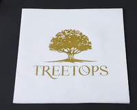 40x40cm 3-lagiges umwelt freundliches weißes jungfräuliches Holz papier 4-fach Servietten & Servietten 100/Pack Tasche für Cocktail partys