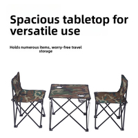 Ensemble table et chaises pliantes portables pour camping et pique-nique, E-RIKE, 2 places, légères, en fer, robustes
