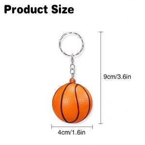 Porte-clés anti-stress en mousse PU souple avec logo personnalisé, jouet à presser, souvenir sportif, cadeau d'entreprise, diamètre 40 mm, orange - Product Image 2