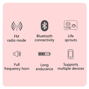 Factory Vintage Mini Radio BT42 RGB Light 5W FM Radio Rechargeable TF Card 1200mAh Portable for Home Office Party Decor - Product Image 6