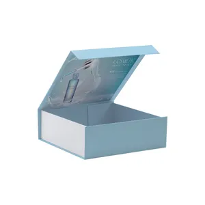 HENGXING 개인 로고 플랫 팩 초대형 서류 가방 종이 상자 럭셔리 브랜드 마그네틱 뚜껑 접이식 선물 상자 핸들