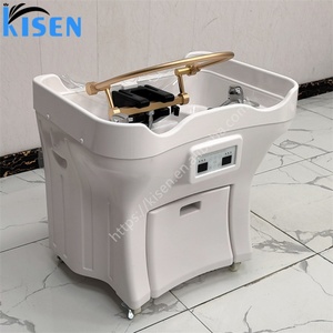 Kisen – Bac à shampoing de haute qualité en ABS et métal, avec fonction de luminothérapie, repose-tête chauffant et réservoir d'eaux usées, idéal pour la fumigation - Product Image 4