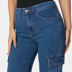 Jeans de Verano de Alta Calidad al por Mayor, Jeans Anchos de Cintura Alta a la Moda para Mujer - Product Image 3