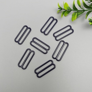 Anillo de sujetador de lencería de 15 mm con 8 ganchos deslizantes, recubierto de nailon, con logotipo de patrón personalizado, para tirantes de trajes de baño y bikinis, color OEM de fábrica - Product Image 3