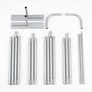 [US Stock] 10x7.5ft Tension Fabric Display <b>Stand</b> Hardware Only, Aluminum Tube Trade Show <b>Backdrop</b> Frame, 5-Min Tool-Free Setup - Product Image 3