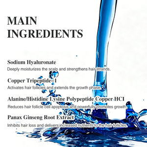 เซรั่มทองแดง L GHK-CU บำรุงเส้นผม/ดูแลการงอกใหม่ของเส้นผม ช่วยให้ผมแข็งแรง/หนา/ยาวขึ้น/ บำรุงหนังศีรษะ ป้องกันผมร่วง/<span class=keywords><strong>ลด</strong></span>การหลุดร่วงของเส้น<span class=keywords><strong>ผม</strong></span> - Product Image 3