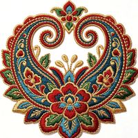 Patchs brodés à motifs floraux et cachemire à coudre, couleurs et tailles personnalisées, pour vêtements, chaussures, sacs, chapeaux, casquettes, Shandong