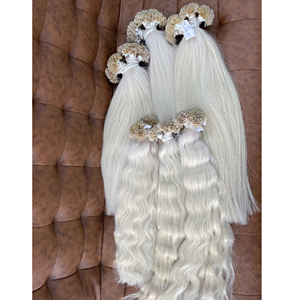 Extensions de cheveux humains à pointe plate professionnelles, blond platine, Remy, à la kératine, pour une tenue durable, fabriquées en usine au Vietnam - Product Image 6