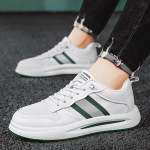 أحذية رياضية بيضاء شبكية عصرية متعددة الاستخدامات للجري والمشي في الصيف، أحذية رياضية بالجملة للرجال مصنعة حسب الطلب - Product Image 4