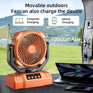 Outdoor Portable Electric <b>Battery</b> Powered Power Bank Function LED Rechargeable Fan 10000mAh Remote Outdoors Camping Fan - Product Image 5