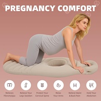 Matelas de maternité gonflable personnalisé en usine avec coussin de soutien abdominal en PVC floqué écologique épaissi pour la grossesse