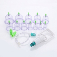 Ensemble professionnel de ventouses à vide 6/12/18 coupes, outil de massage en plastique pour la thérapie, l'amincissement corporel et la détoxification