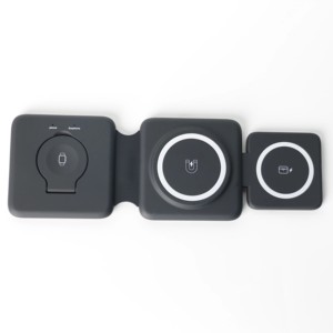 Estación de carga inalámbrica plegable 3 en 1 15W Carga rápida para iPhone 15 14 13 12 Entrada magnética universal 5V/2A - Product Image 2