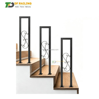 Rampe d'escalier en U DF Industrial Clean Look, garde-corps métallique pour escaliers, piquet de rampe
