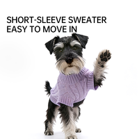 Gilet pour chien en tricot torsadé en polyester Touchdog, col roulé, extensible, vêtements chauds d'hiver pour chiens de petite et moyenne taille, Halloween, Noël