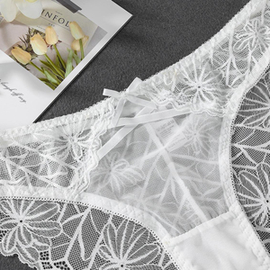 OEM & ODM <span class=keywords><strong>slip</strong></span> in pizzo mutandine da <span class=keywords><strong>donna</strong></span> mutandine in pizzo trasparente senza cuciture biancheria intima comode mutandine per ragazze donne - Product Image 6