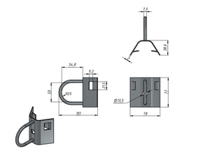 Abrazadera de Anclaje de Tensión Tipo Cuña YKN-M FTTH de 1.5kN para Cable de Fibra Óptica Tipo Mariposa - Product Image 2