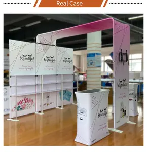 Triển Lãm Thiết Kế Mới Tradeshow Modular Khung Nhôm Quảng Cáo Di Động Căng Thẳng Vải Bán Hàng Nóng Triển Lãm Thương Mại 10X10 Gian Hàng