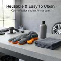 ST-P004 Gants de lavage de voiture en polaire corail double face épaissie, doux et confortables, ultra-absorbants pour le detailing