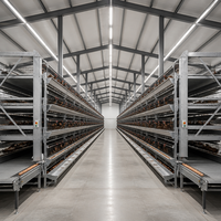 Bâtiment en acier préfabriqué à poutres en H de grande hauteur pour élevage de volailles