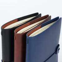 Carnet de notes A5 en cuir PU personnalisé avec logo imprimé, couverture souple élastique, planificateur de voyage
