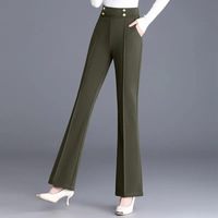 Pantalon évasé taille haute extensible pour femme, nouvelle collection été, coupe ajustée, polyvalent, style décontracté