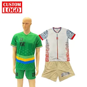 廉价男式t恤高品质定制彩色足球服不同数字打印复制品足球服