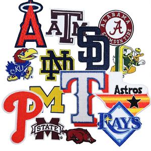 Nouveauté : Patchs brodés pour universités et collèges, à repasser, logo d'équipe sportive <span class=keywords><strong>MLB</strong></span>, patchs pour chapeau - Product Image 1