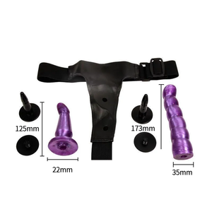 <span class=keywords><strong>SM</strong></span> lesbiennes portent des jouets sexuels Double gode Massage du point G vaginal jeu adulte sangle de retenue du sexe lesbien - Product Image 4