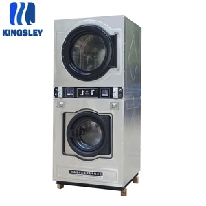 Lavadora-<span class=keywords><strong>Secadora</strong></span> Comercial Apilable Eléctrica <span class=keywords><strong>de</strong></span> 15 kg con Monedero, Precio Mayorista - Product Image 2