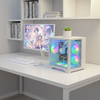 Boîtier PC personnalisé pour mini PC, panneau frontal blanc, boîtier gamer pour PC
