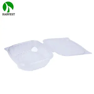 Nhựa Dùng Một Lần Clamshell Bản Lề Đưa Ra Container Lưu Trữ Cho Salad Với Bản Lề Có Nắp Đậy