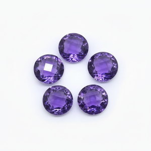 Amatista brasileña Briolette redonda natural 4mm a 11mm Buen color - Product Image 1