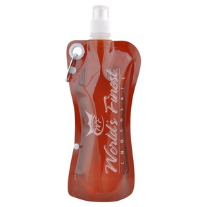 Eco Friendly BPA-free Collapsible <strong>Football</strong> <strong>Water</strong> <strong>Bottle</strong> 500ml Durable Drinking Plastic Foldable Bag with Custom Logo Printing - Product Image 4