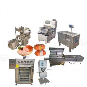 Máquina de humo en autoclave para hacer jamón cuadrado cocido prensado multifuncional, línea de producción de jamón inoxidable - Product Image 5